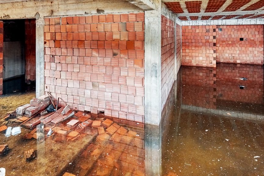 flooded basement damage