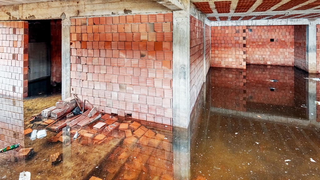 flooded basement damage