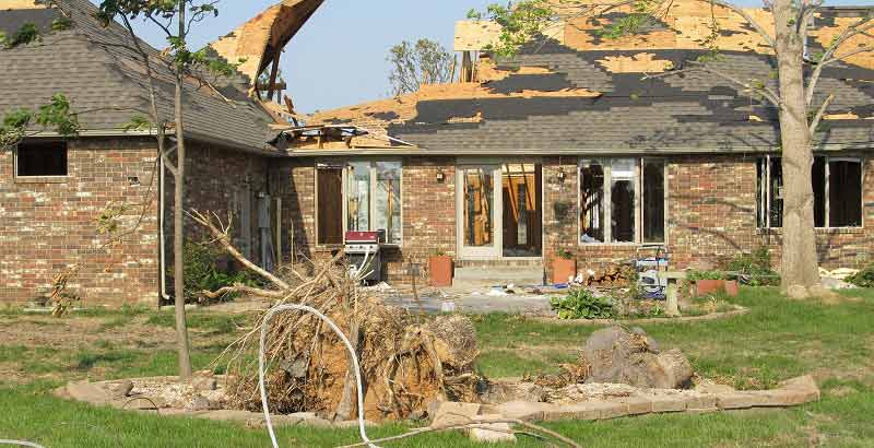Storm damage restoration