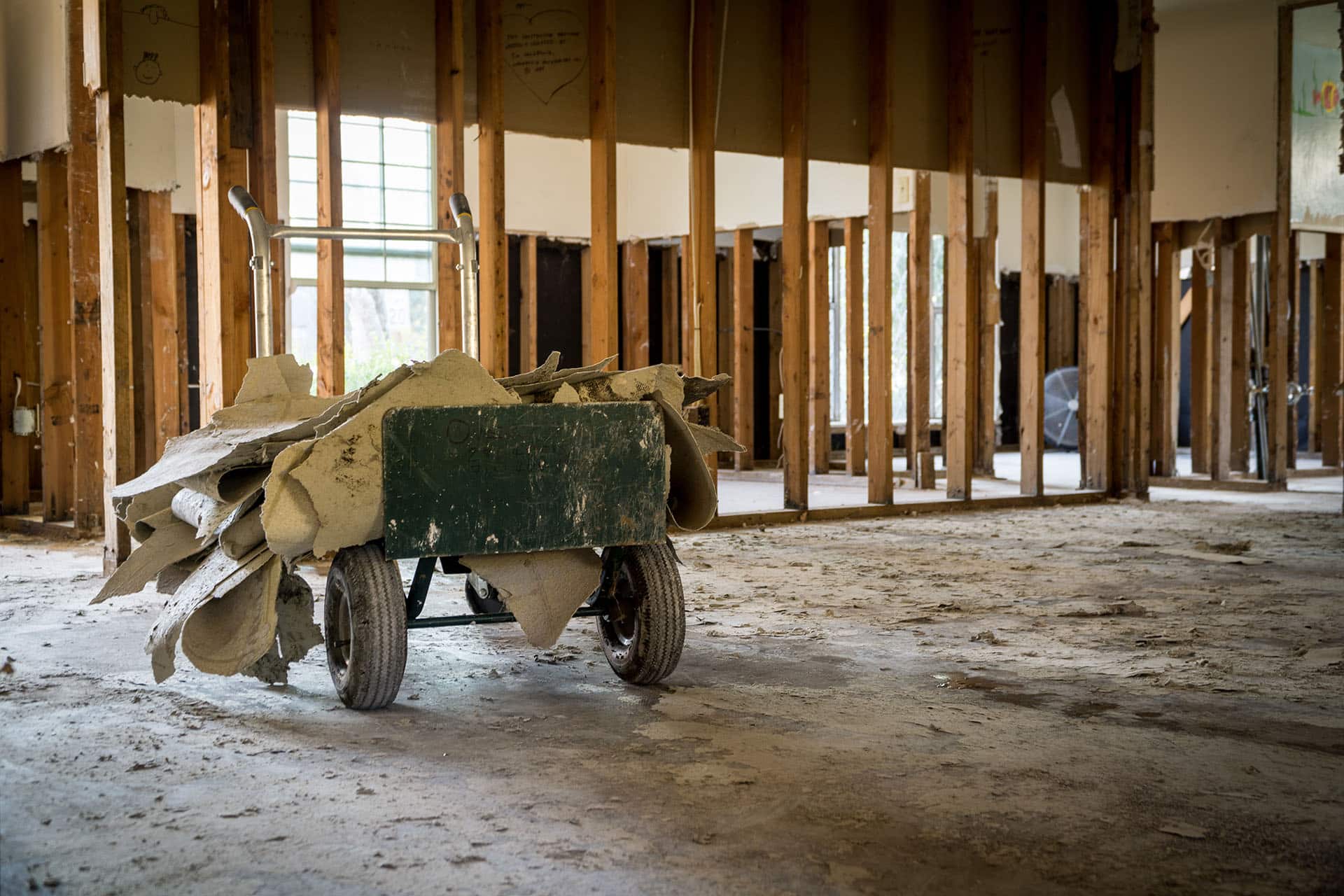 Construction site cleanup