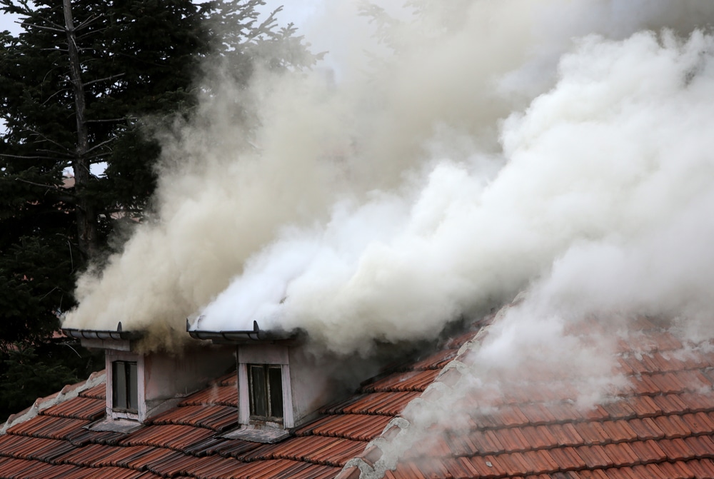 House with smoke damage