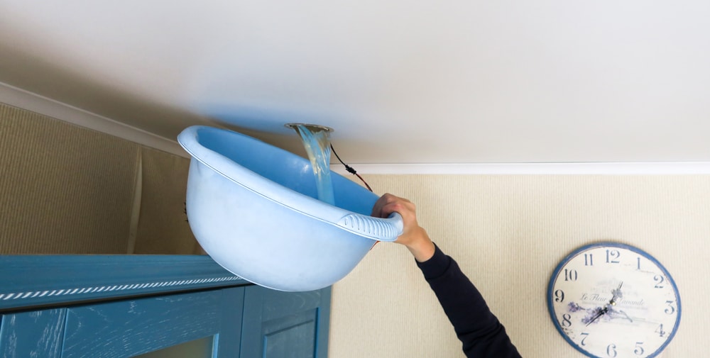 water bubble in ceiling