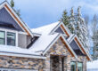 Snow on house roof