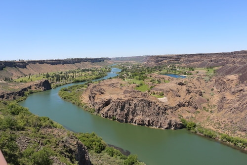 Snake river canyon in Jerome, Idaho