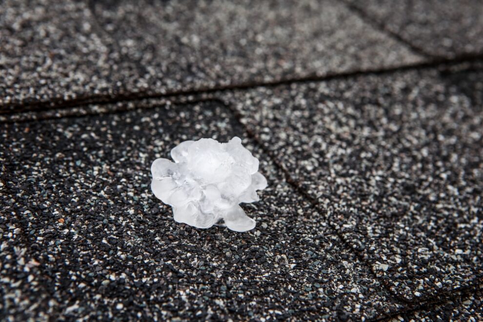 hail on house roof