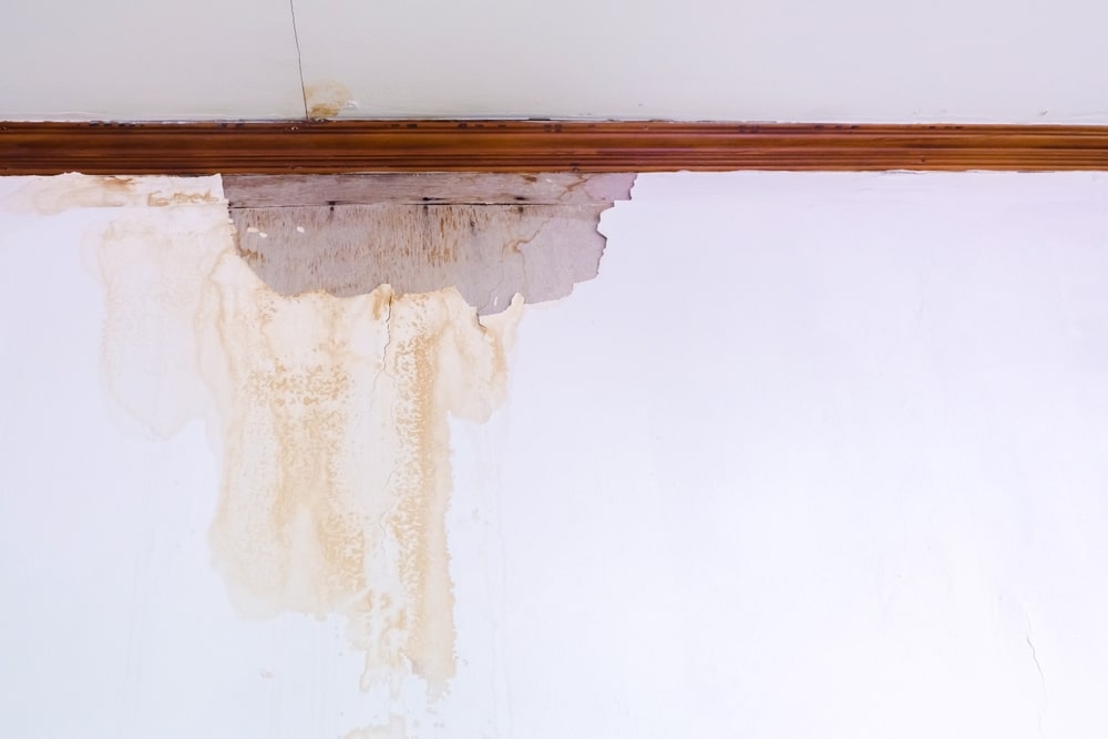 water damage inside house
