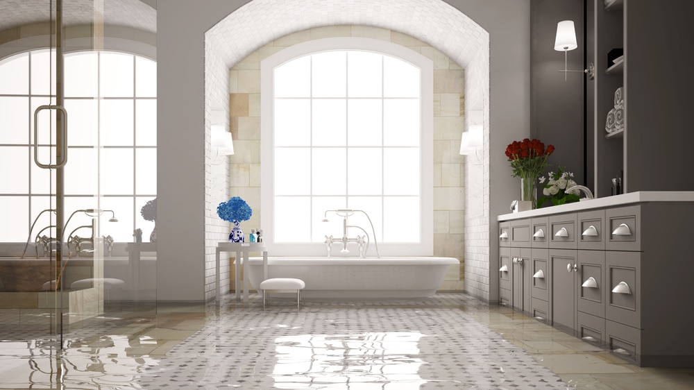 flooded bathroom