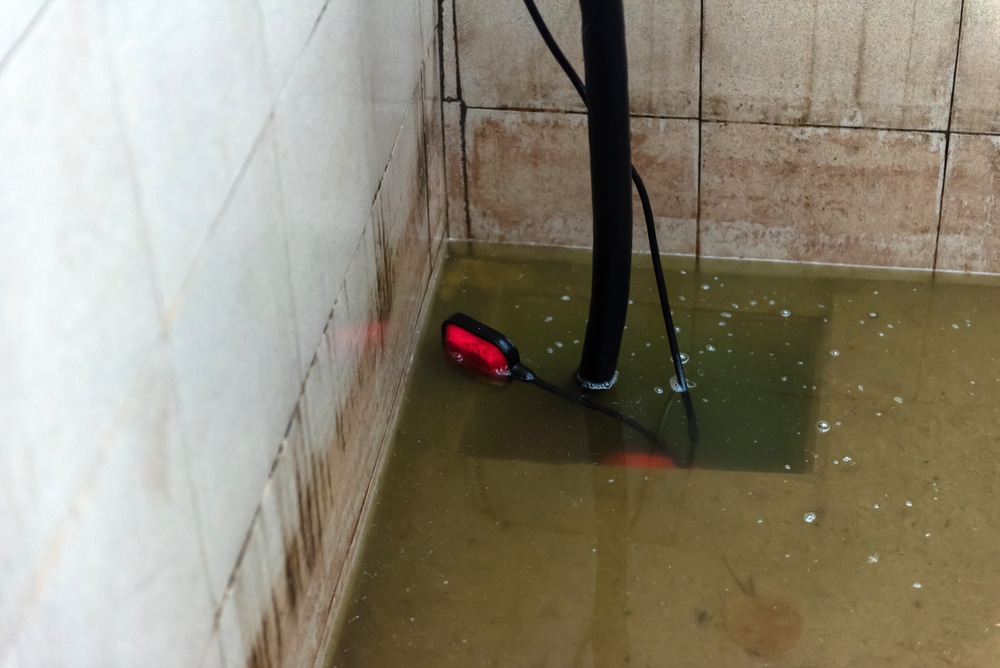 Clogged sewer drain