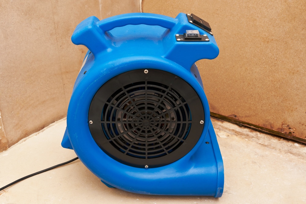 industrial fan to dry water