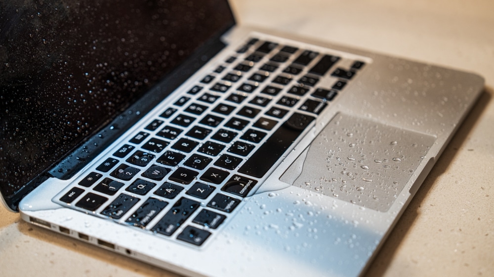 Laptop with water damage
